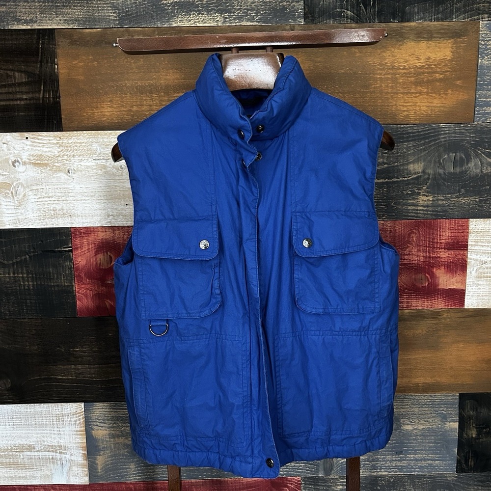Eddie Bauer Vintage Down Best Blue 90s 80s Cargo Mens Medium Goose Down